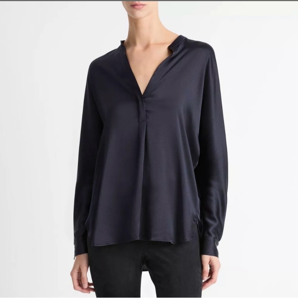 NWT VINCE SILK BAND COLLAR BLOUSES - RETAILS FOR $295!
